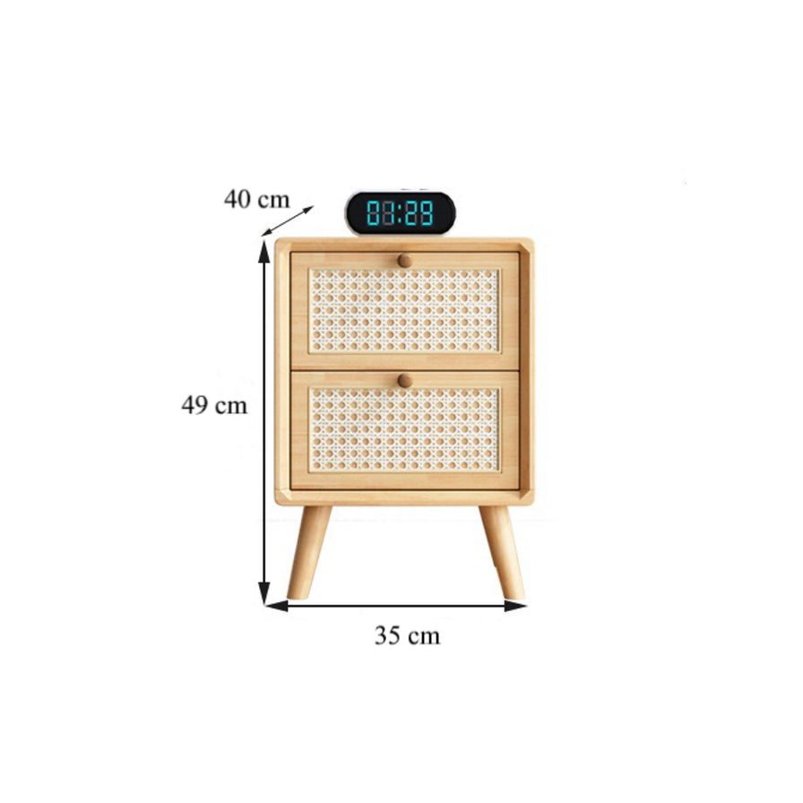 Cottage Rattan Bedside Table