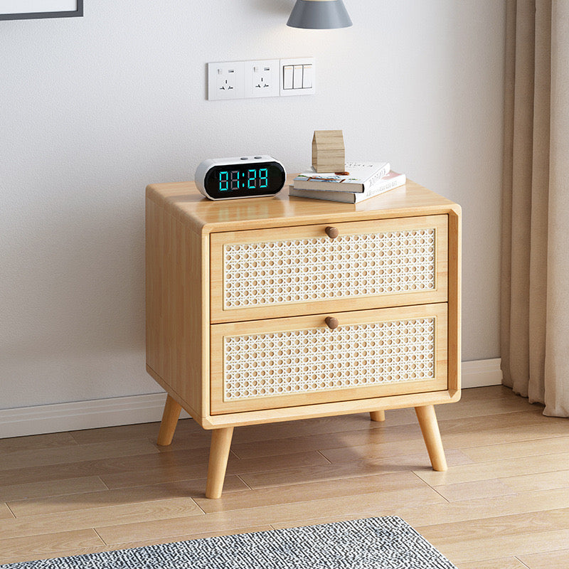 Cottage Rattan Bedside Table