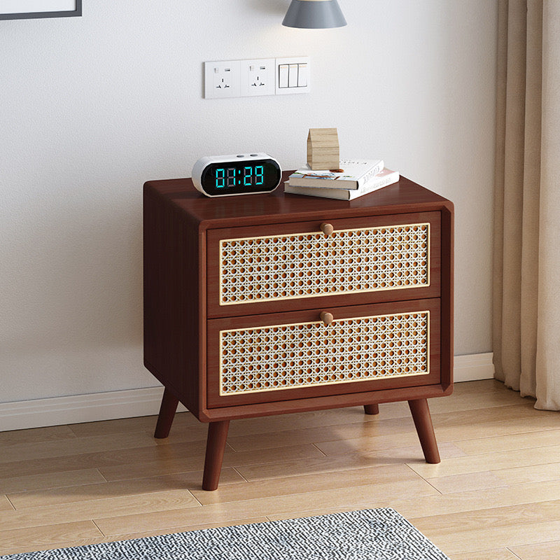 Cottage Rattan Bedside Table