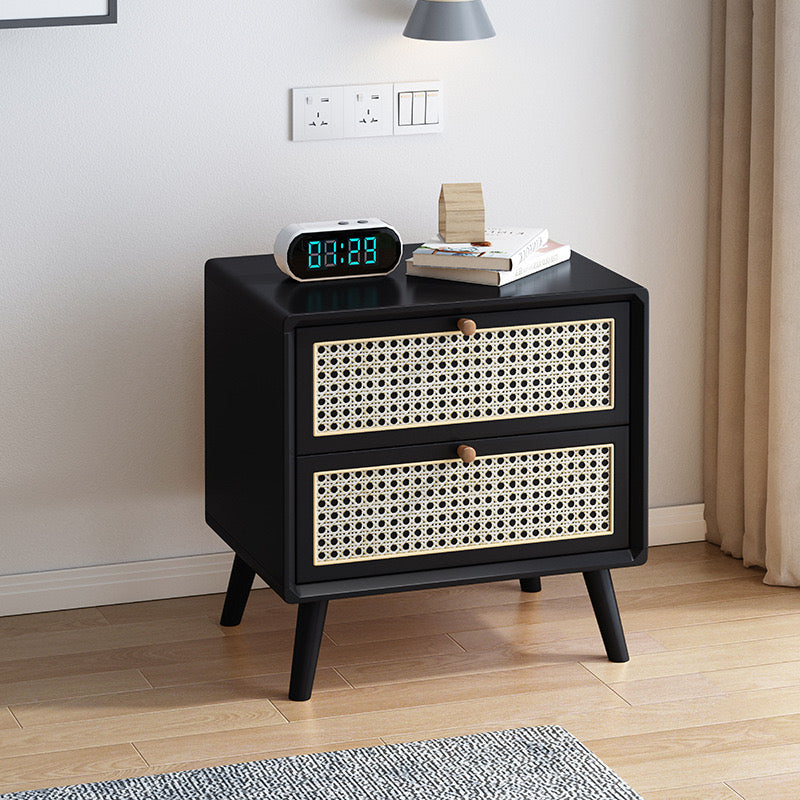 Cottage Rattan Bedside Table