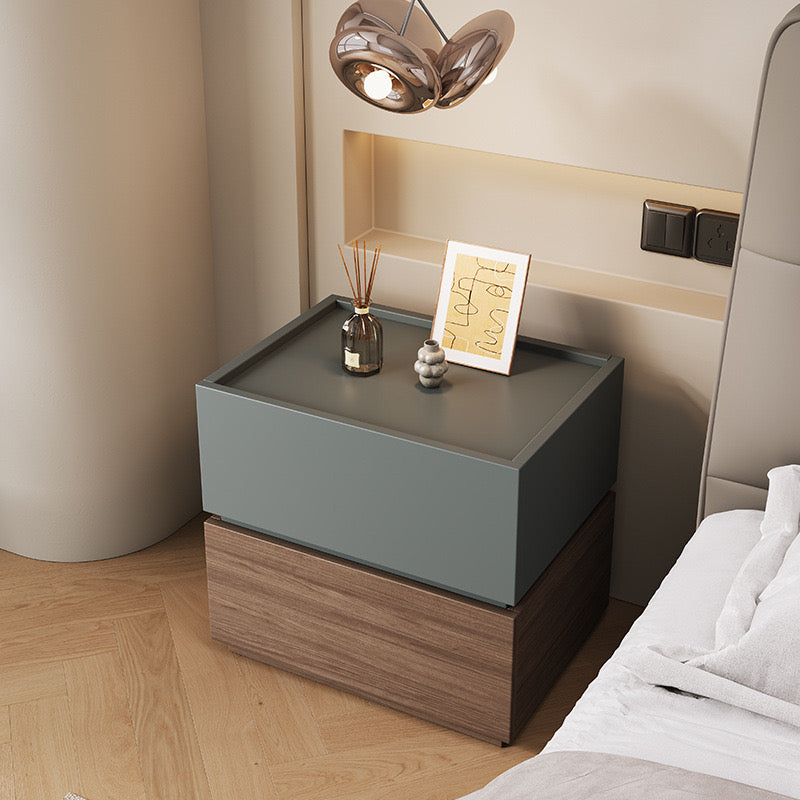 Urban Wooden Block Bedside Table