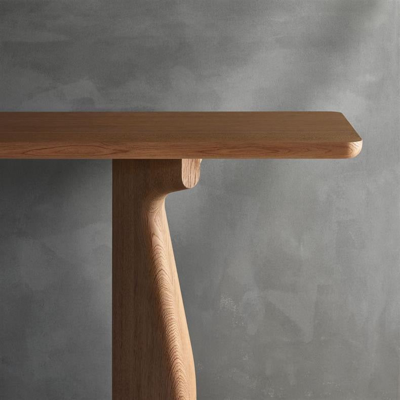 Walnut Wood Console Table