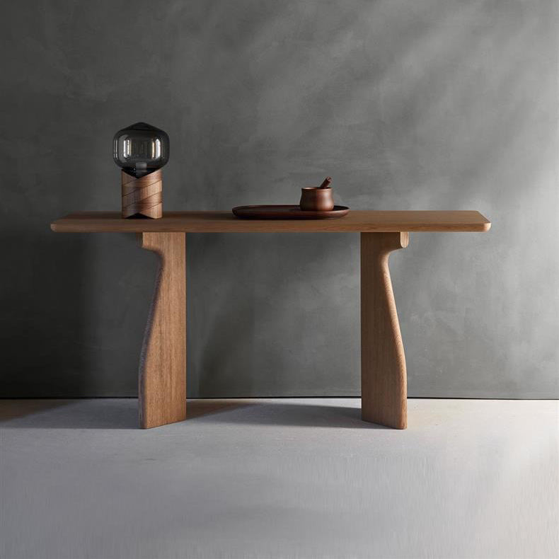 Walnut Wood Console Table