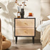 Noir Rattan Bedside Table