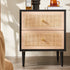 Noir Rattan Bedside Table