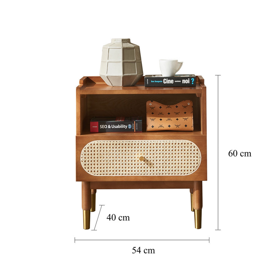 Aurelle Oak Bedside Table