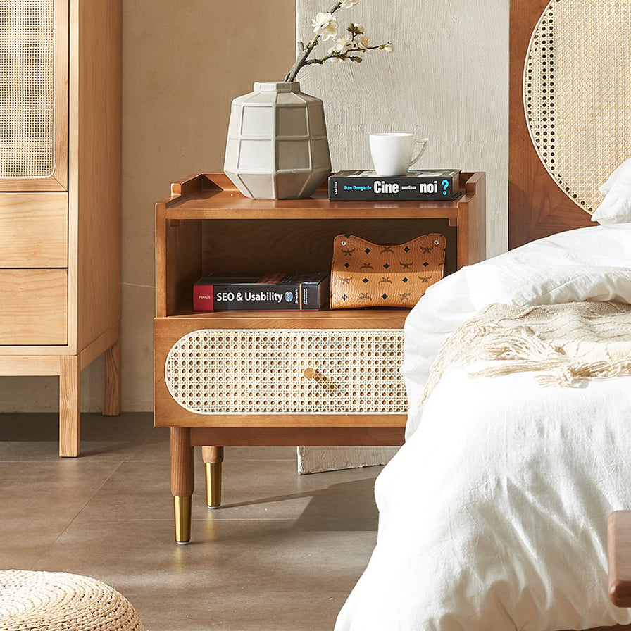 Aurelle Oak Bedside Table