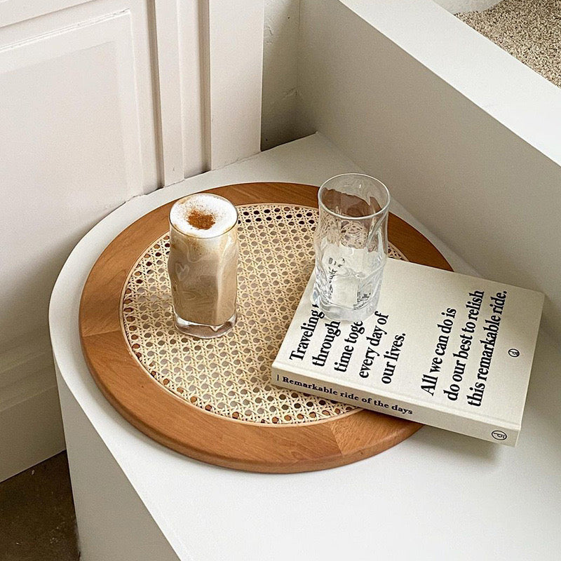 Wood Rattan Placemat (Set of Two)