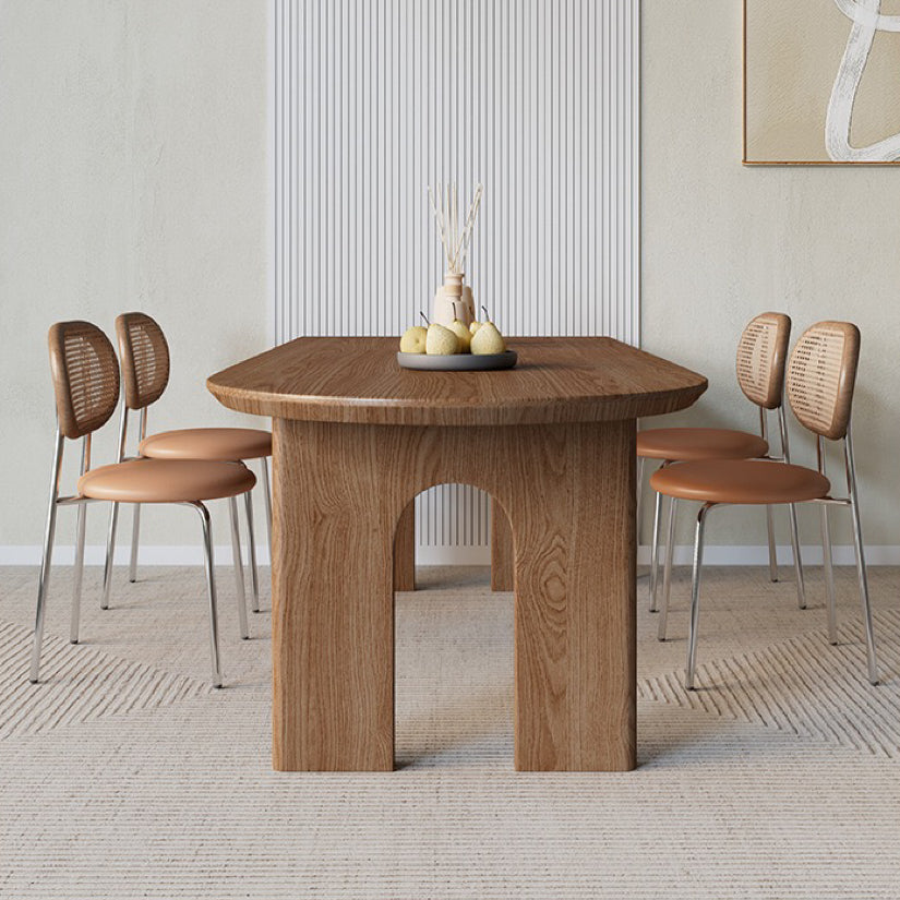 Peninsular Wood Dining Table