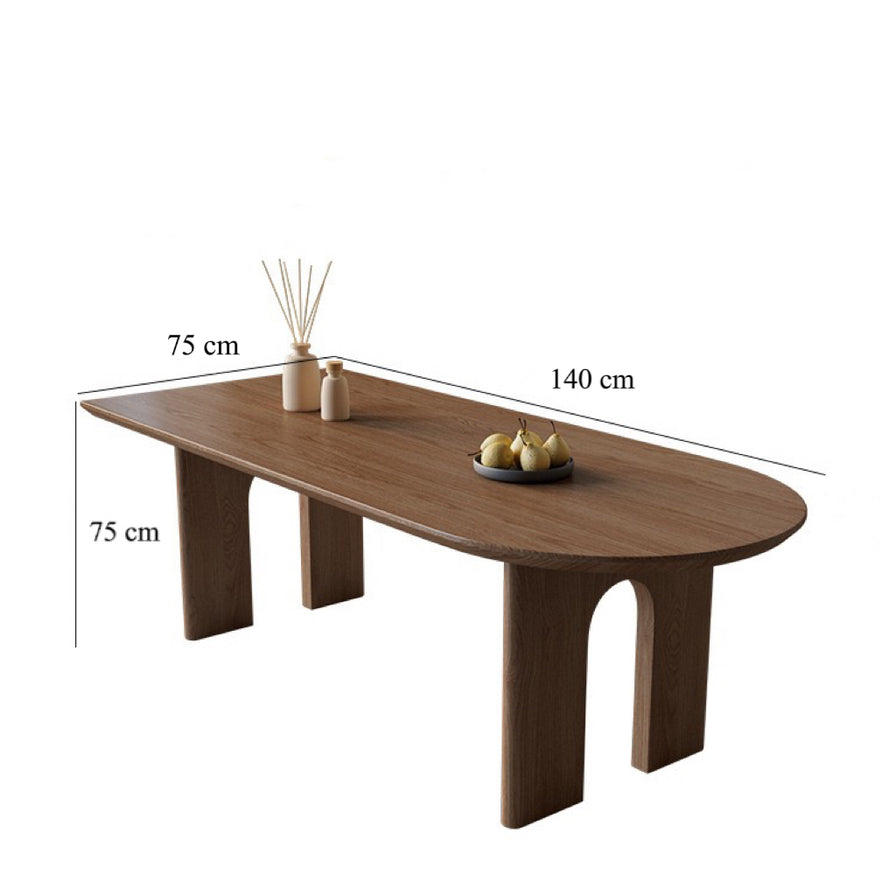 Peninsular Wood Dining Table