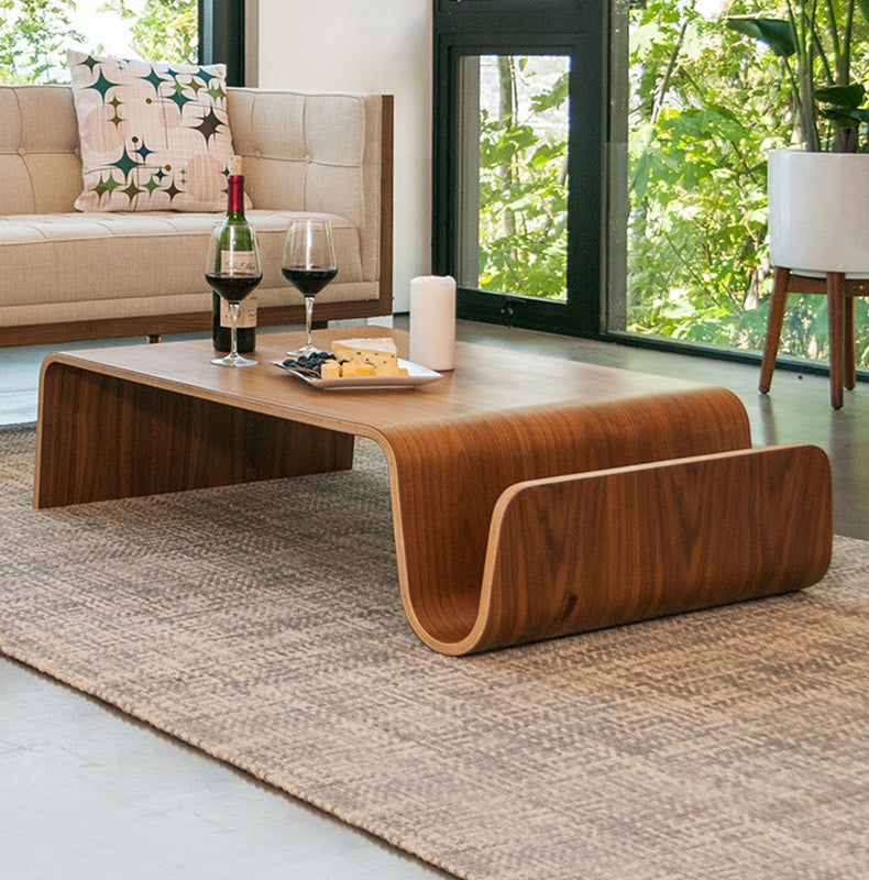 Infinity Curve Wooden Coffee Table