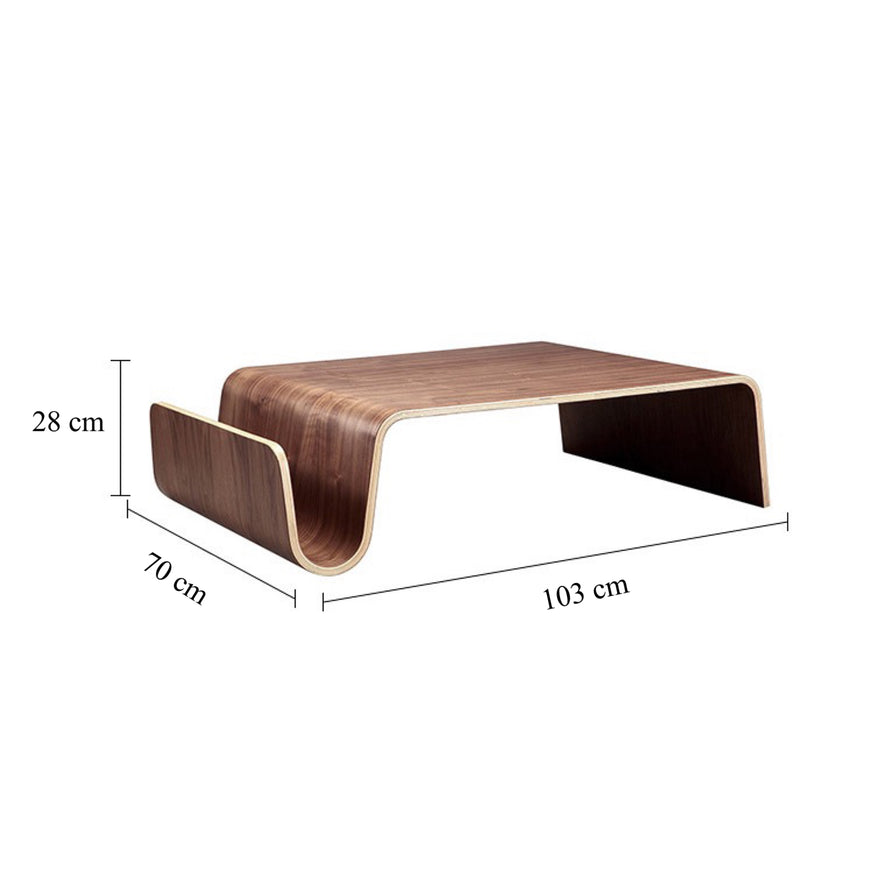Infinity Curve Wooden Coffee Table