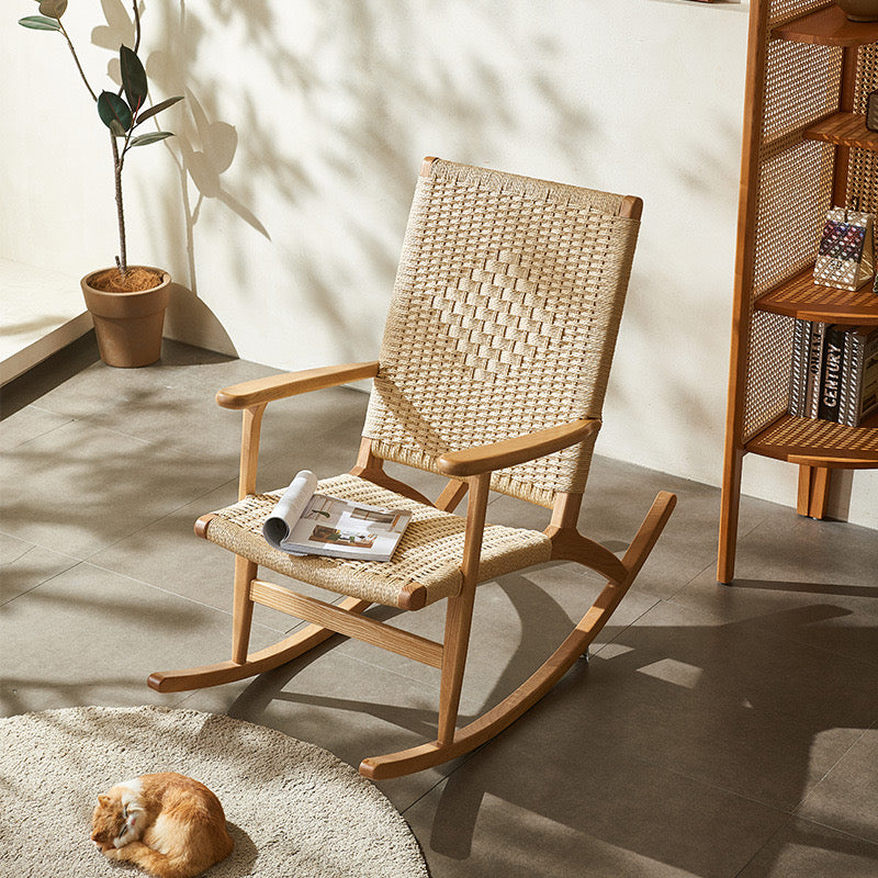 Cabin Wood Rocking Chair Set