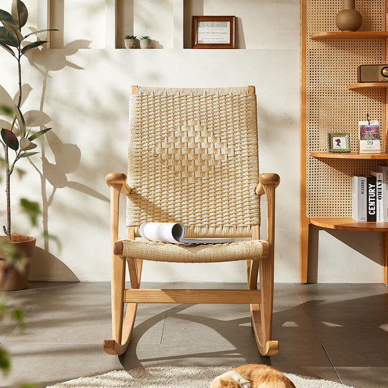 Cabin Wood Rocking Chair Set