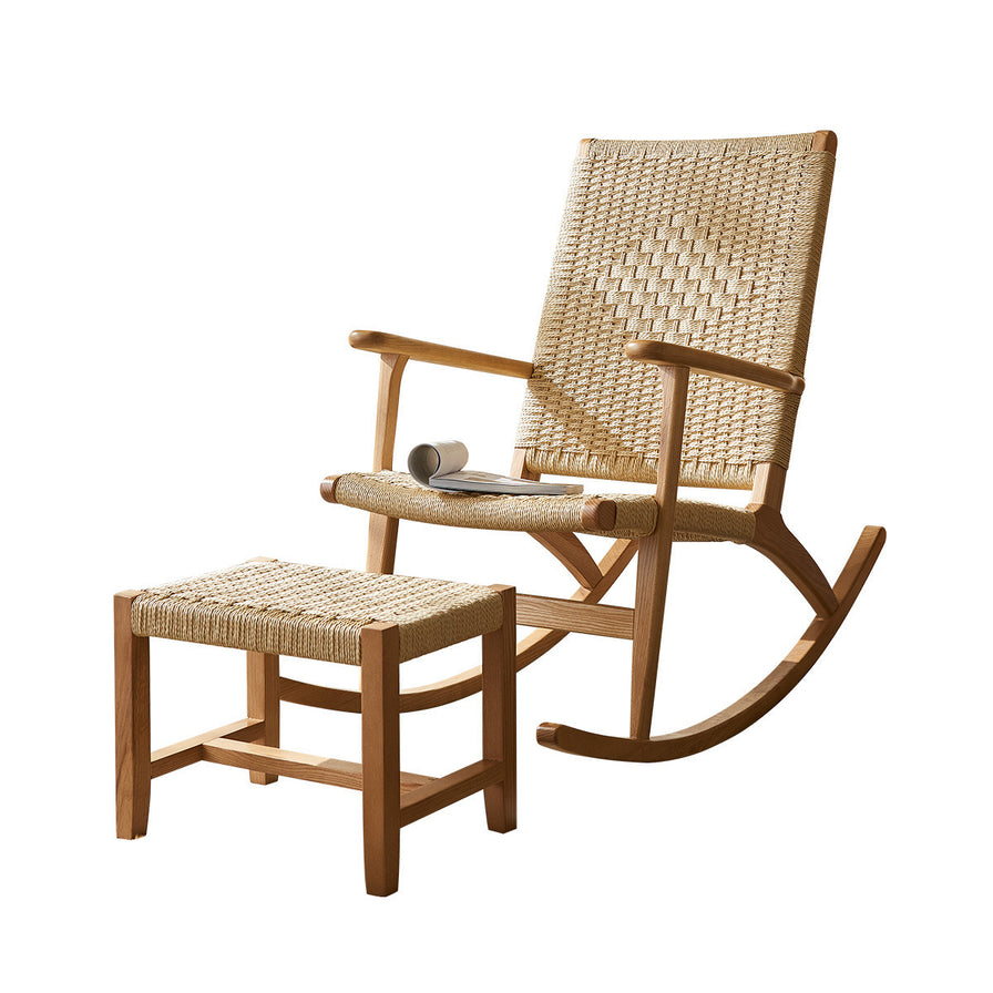 Cabin Wood Rocking Chair Set