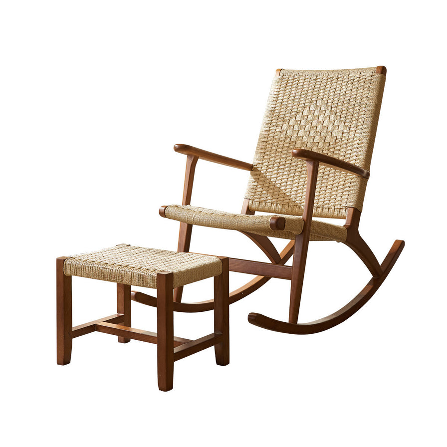 Cabin Wood Rocking Chair Set