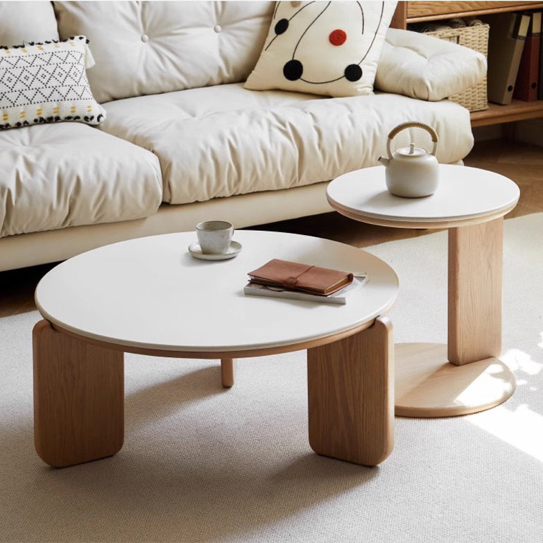 Kanso Natural Wood Coffee Table Set