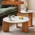 Kanso Natural Wood Coffee Table Set