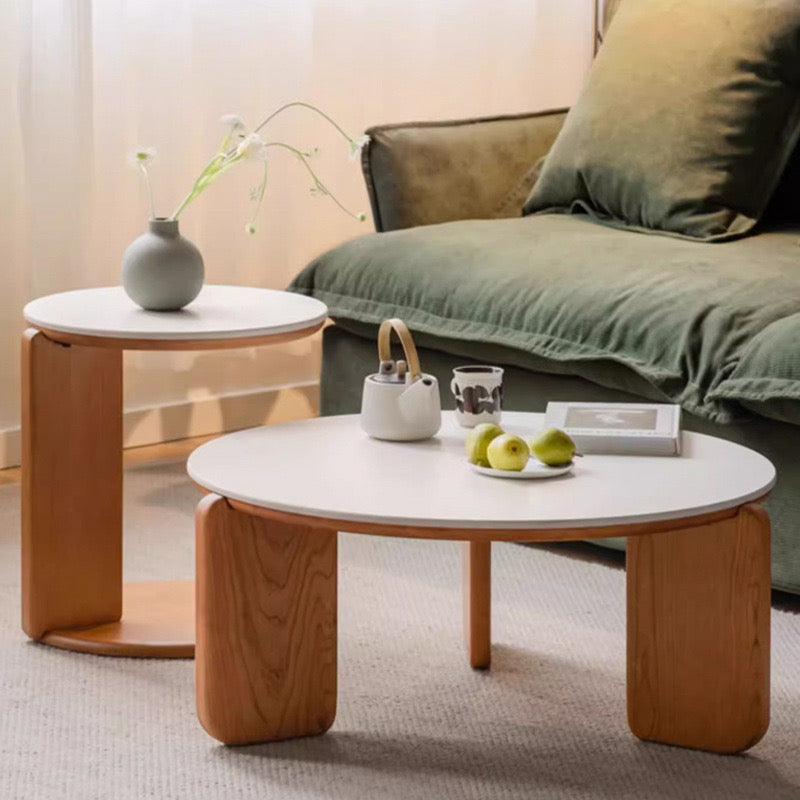 Kanso Natural Wood Coffee Table Set