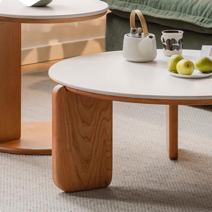 Kanso Natural Wood Coffee Table Set