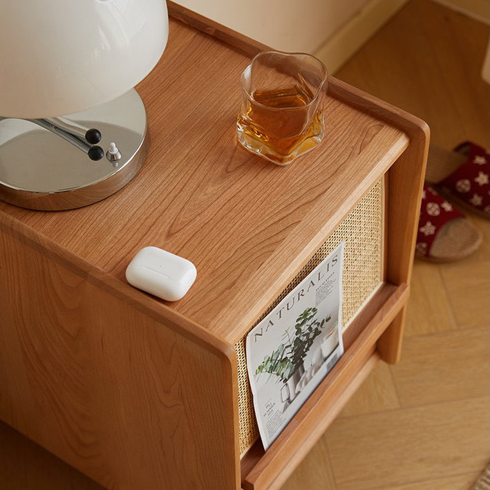 Amari Cherry Wood Beside Table
