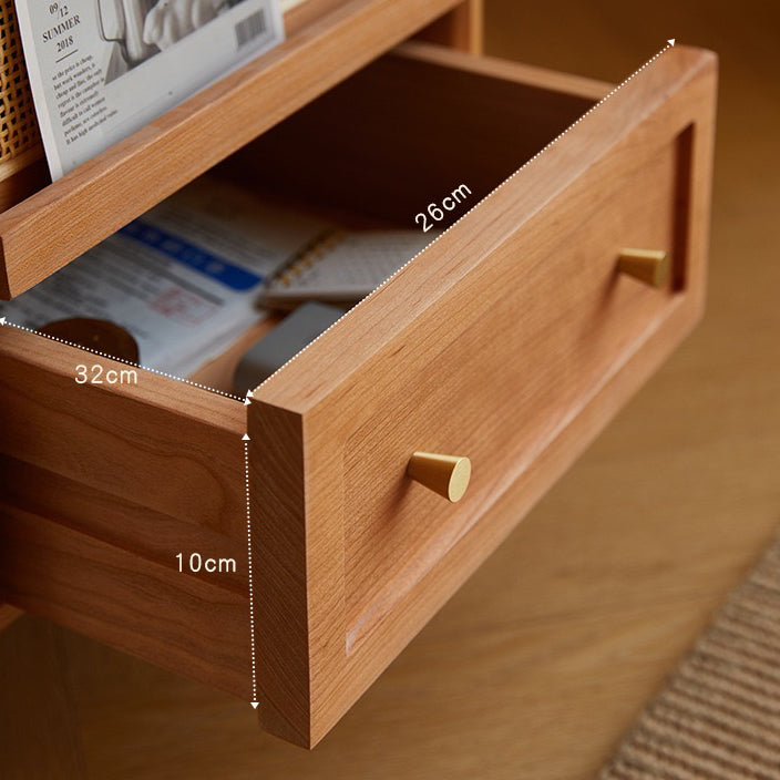 Amari Cherry Wood Beside Table