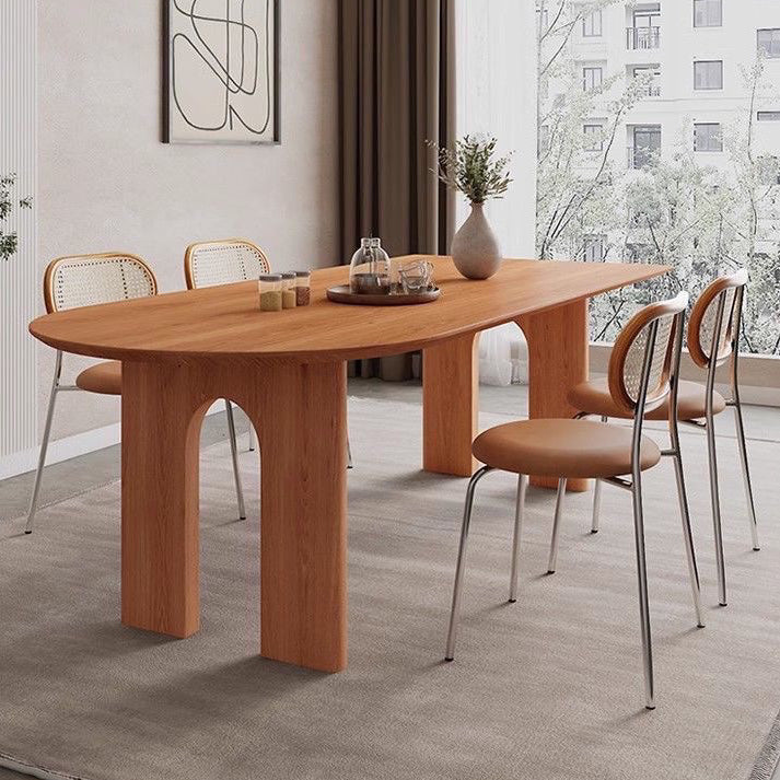 Peninsular Wood Dining Table