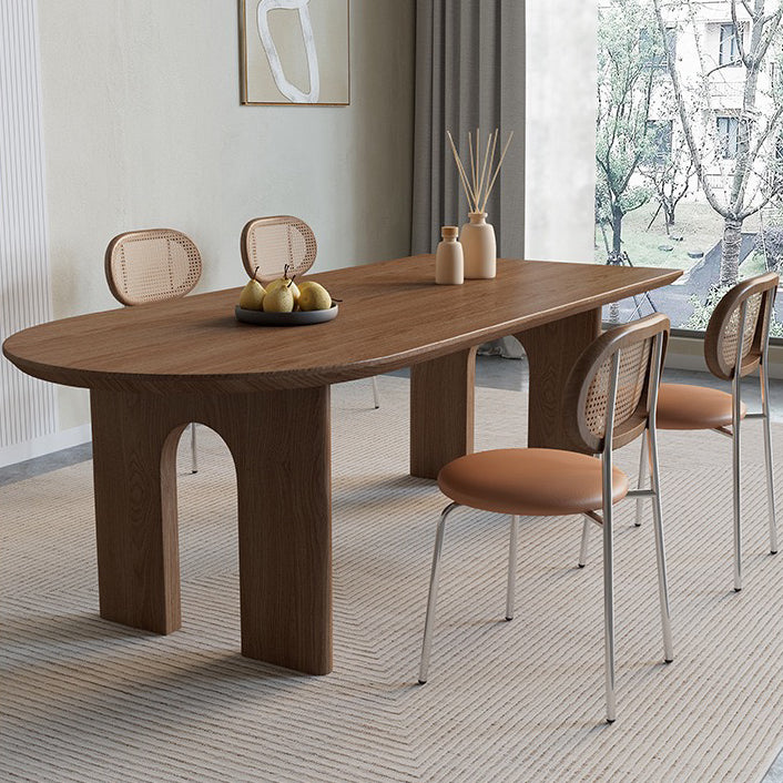 Peninsular Wood Dining Table