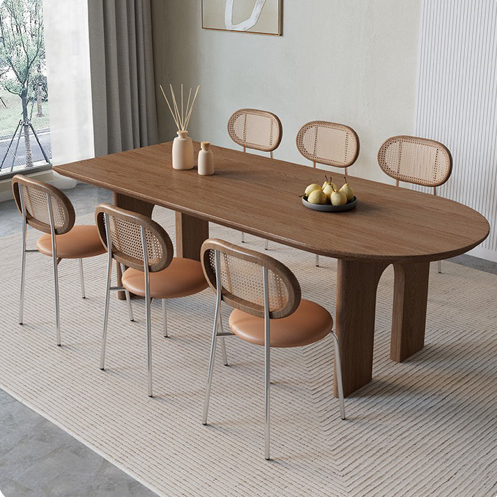 Peninsular Wood Dining Table