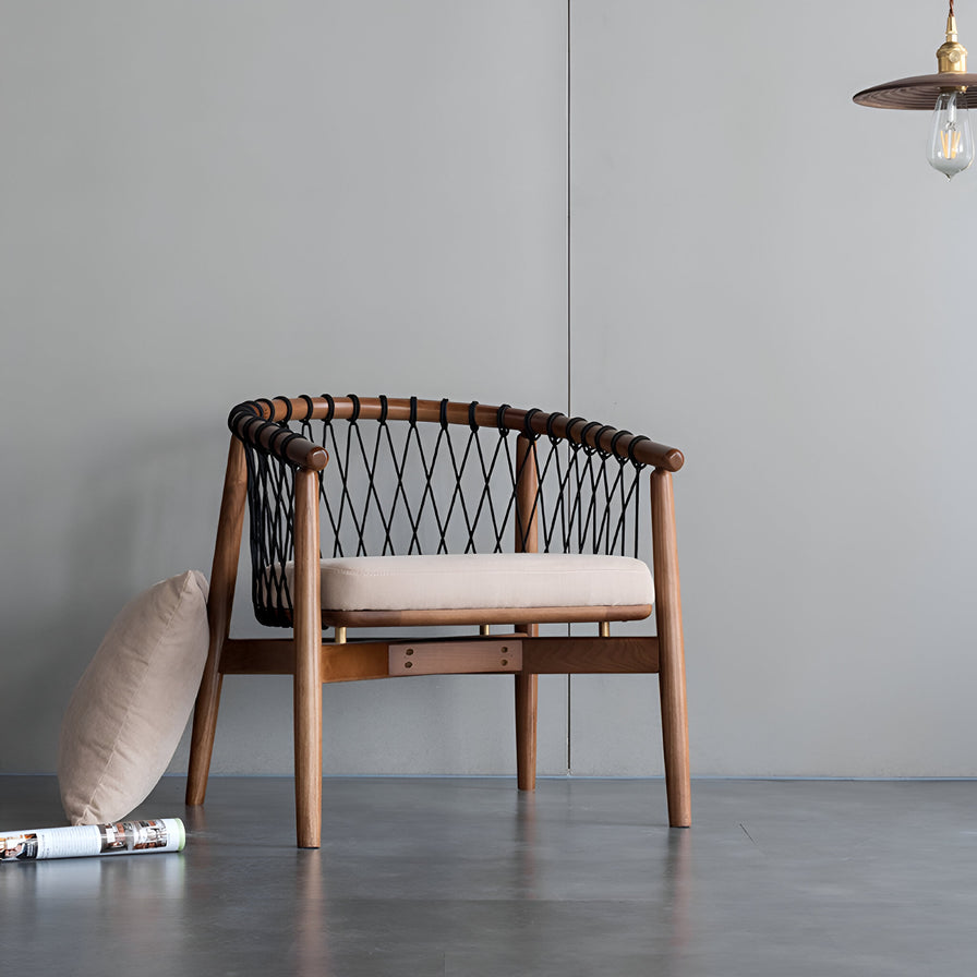 Mossy Braided Reclining Armchair