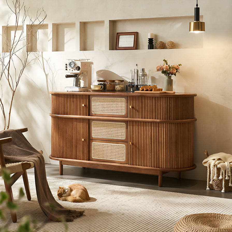 Lattice Rustic Wood Cabinet