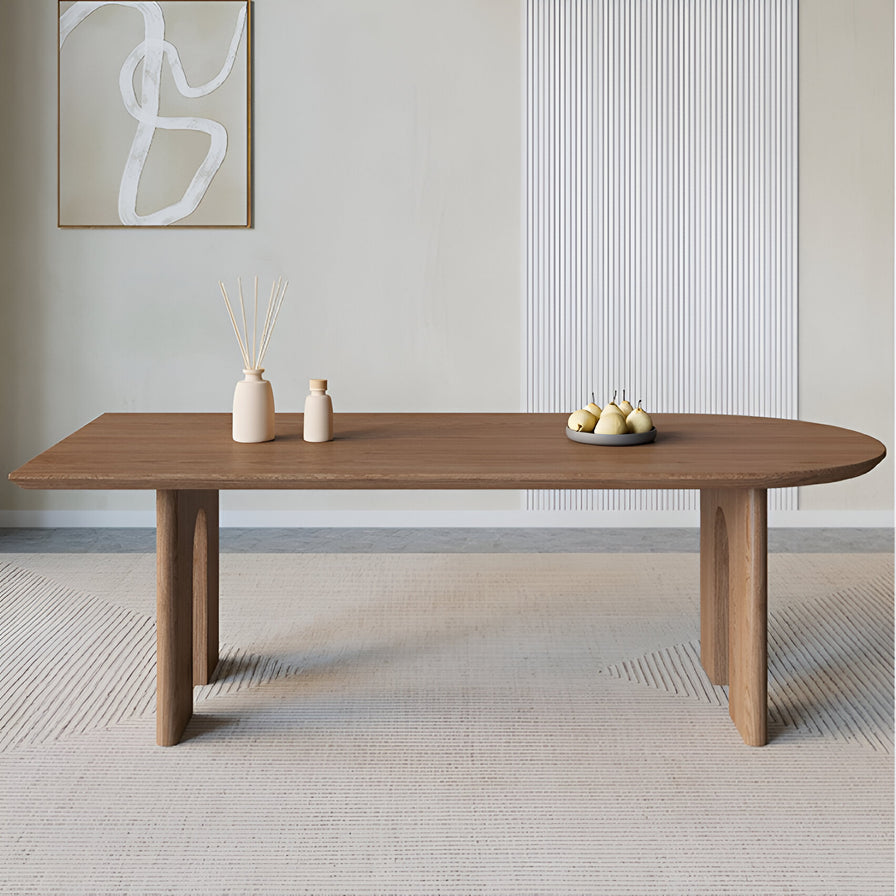 Peninsular Wood Dining Table