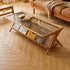 Sierra Wood Glass Coffee Table